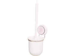 Soporte para escobilla de inodoro de acero inoxidable con ventosa, diseño bidireccional, montaje en pared, duradero y fácil de usar - Vayotoy