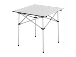 Mesa plegable camping Castilenti aluminio 70x70x70 cm- Plateado [EN.CASA]