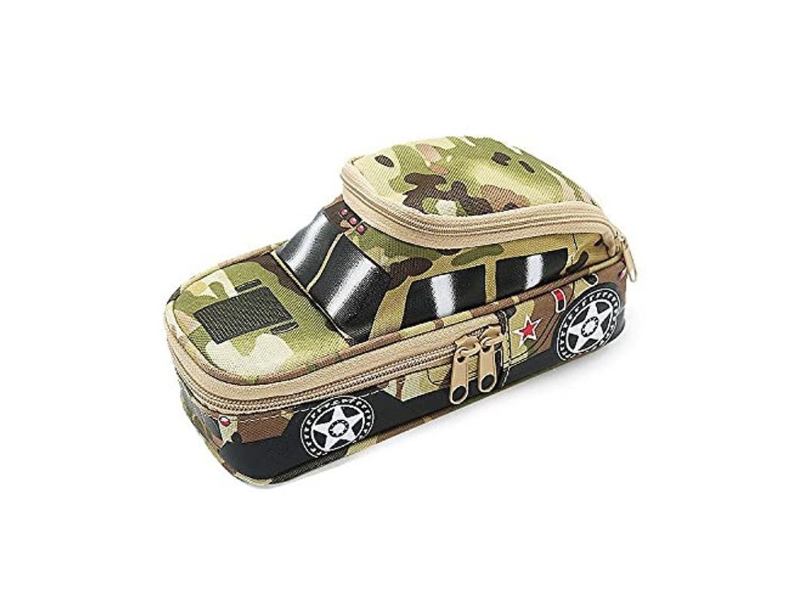 2026rebe-estuche De Lapices Camuflaje Suv Amarillo Militar, Organizador Grande Para Material Escolar