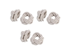 6 Anillos Para Servilletas De Tela De Lino Natural, Hebilla De Hilo, Lazo Para Servilletas