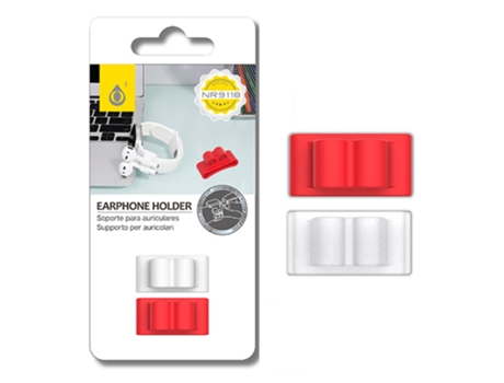 Soporte Smartwatch Para Airpods Nr9118 ONEPLUS Rojo + Transparente