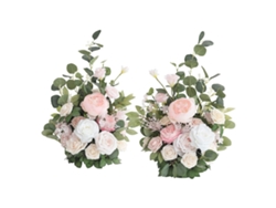 Baok-1 Par de flores artificiales para decoración de arcos de boda, guirnalda simulada para fiestas, chimenea y pasillo de fiestas.