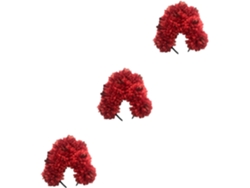 Conjunto De 3 Peças De Tiara Floral Vermelha Elegante Para Casamentos, Acessórios De Cabelo Para Festas, Ensaios Fotográficos E Muito Mais.