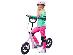 Patinete Con Freno De Mano Y Reposapiés, 12 Pulgadas, 5 Años De Garantía, Acero, Rosa, 120x52x88cm