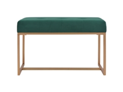 Banco de terciopelo verde de 80 cm EXCLUSIVO DE LA CASA