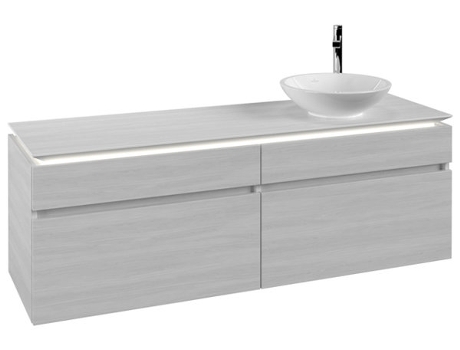 Villeroy &amp Boch Legato Vanity unit B598 1600x550x500mm lavabo a la derecha iluminación LED