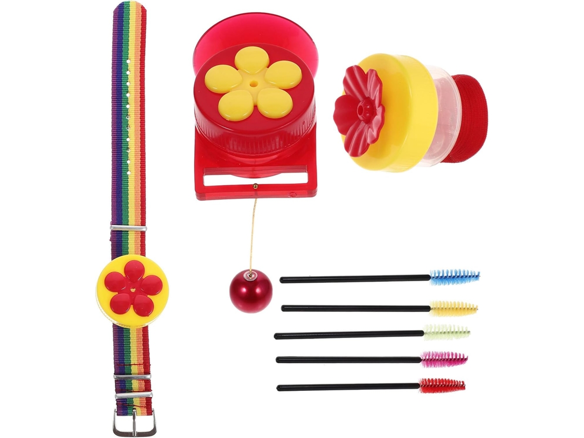 Comedero De Plástico Creativo Para Pájaros Con Cepillo De Limpieza. Comedero Reutilizable Para Jardín Y Patio. A La