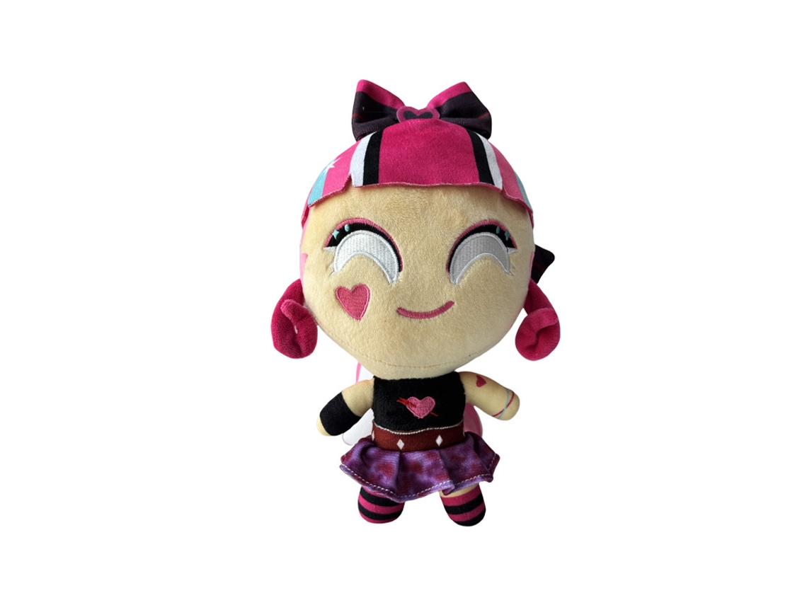Peluche De Galleta Leche Shadow - Niña Con Vestido Morado Y Trenzas Coloridas, 25 Cm, 200 G