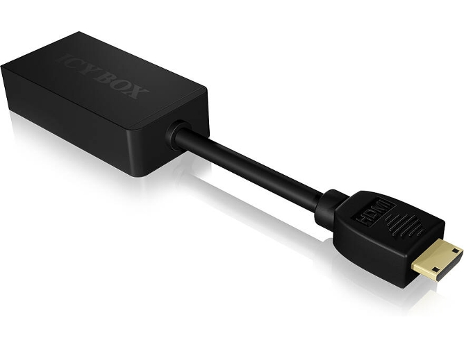 Adaptador de Cable de Vídeo ICY BOX IB-AC502-C Mini-HDMI VGA (D-Sub) Negro