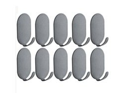 10 ganchos adhesivos de acero al carbono para pared, baño, cocina y dormitorio.