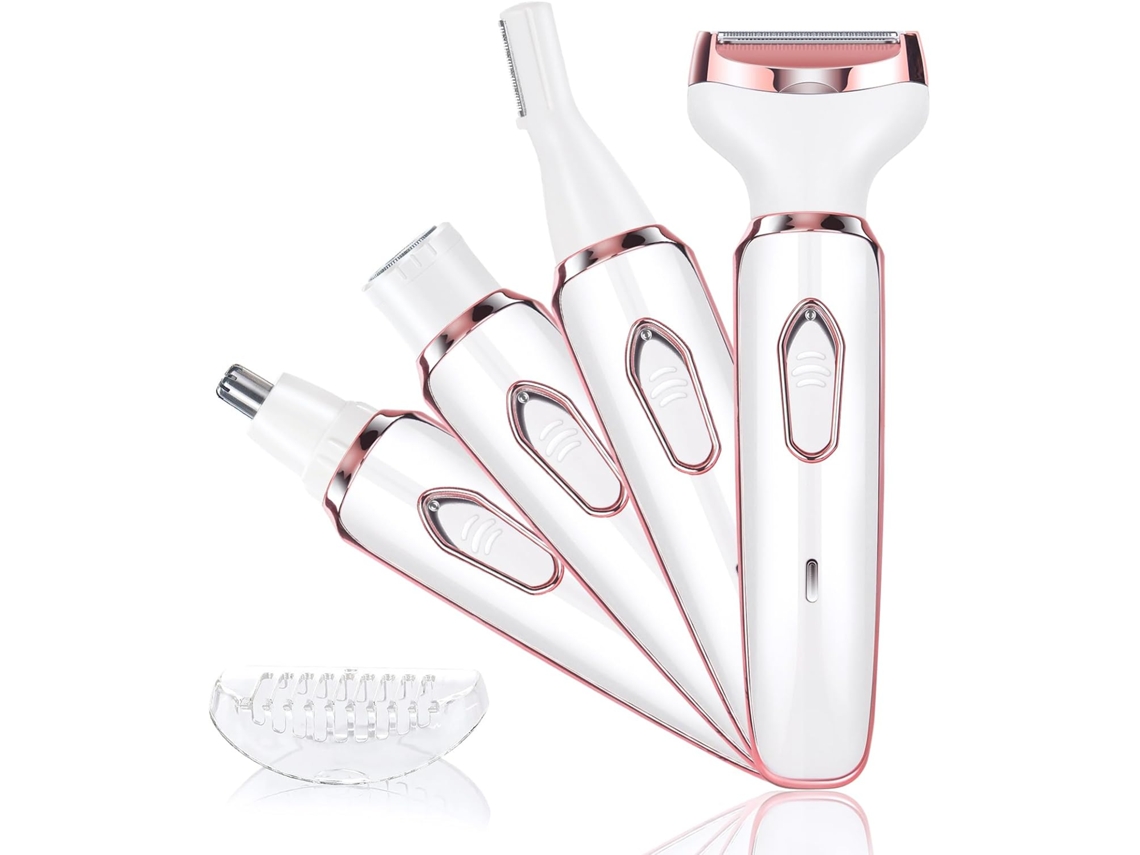 Afeitadora Eléctrica Inalámbrica 4 En 1, Recargable, Indolora, Para Rostro, Piernas Y Zona Del Bikini.