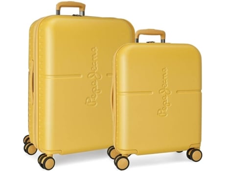 Juego de Maletas ABS Rígida Highlight PEPE JEANS Amarillo (48x70x28cm - 79 L)