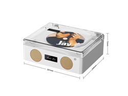 Reproductor de CD, altavoz estéreo, HiFi, Bluetooth, MDUG, radio FM, todo en uno (blanco)