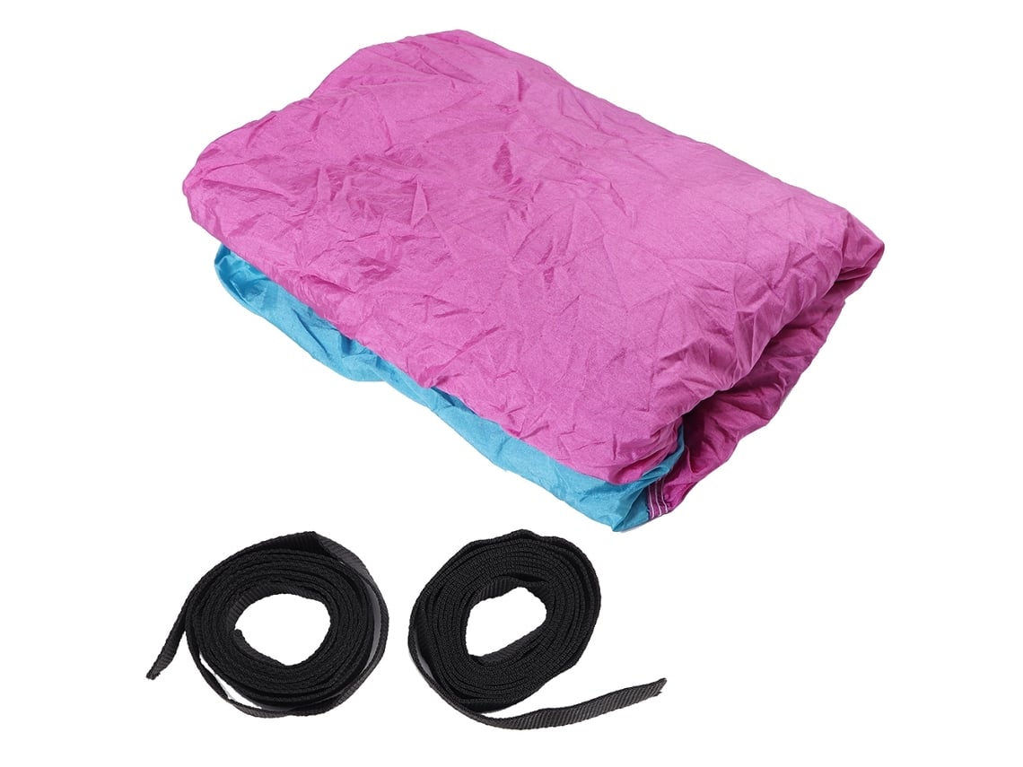 Hamaca Doble Portátil Para Acampar Y Viajes, Con Correa Para Árbol (azul Claro Y Rosa) Para Diferentes Aplicações E Usos