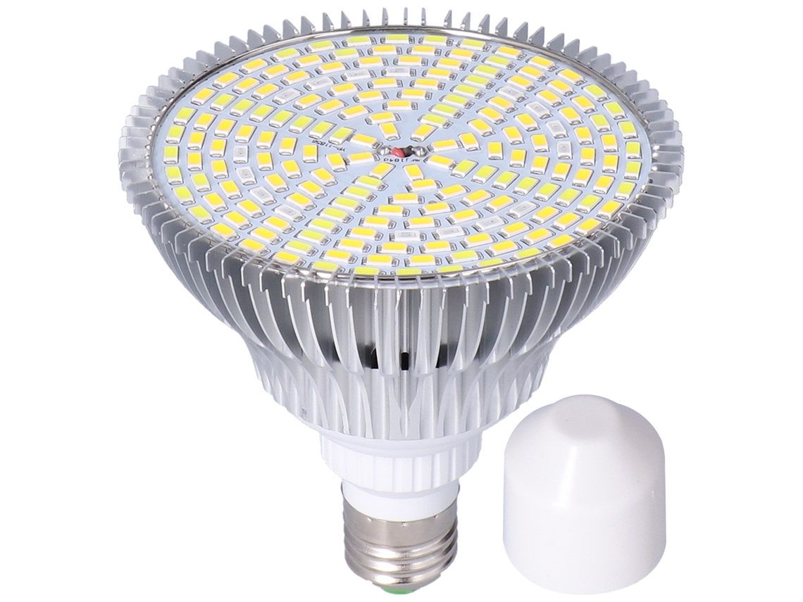 Lámpara De Cultivo De Espectro Completo De 20 W Con Casquillo E27 Y 184 Led Para Plantas, Jardines, Huertos Y Macetas.