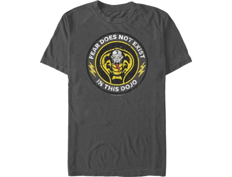 Camiseta Unisexo DEEPSTONE Fear Does Not Exist In This Dojo Cobra Kai Carbón (XXXL)