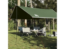 Lona de camping impermeable verde de 430x380x210 cm
