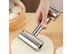 Rodillo para masa de pizza, acero inoxidable antiadherente, liso, ahorra tiempo en la cocina, rodillo para masa en forma de H
