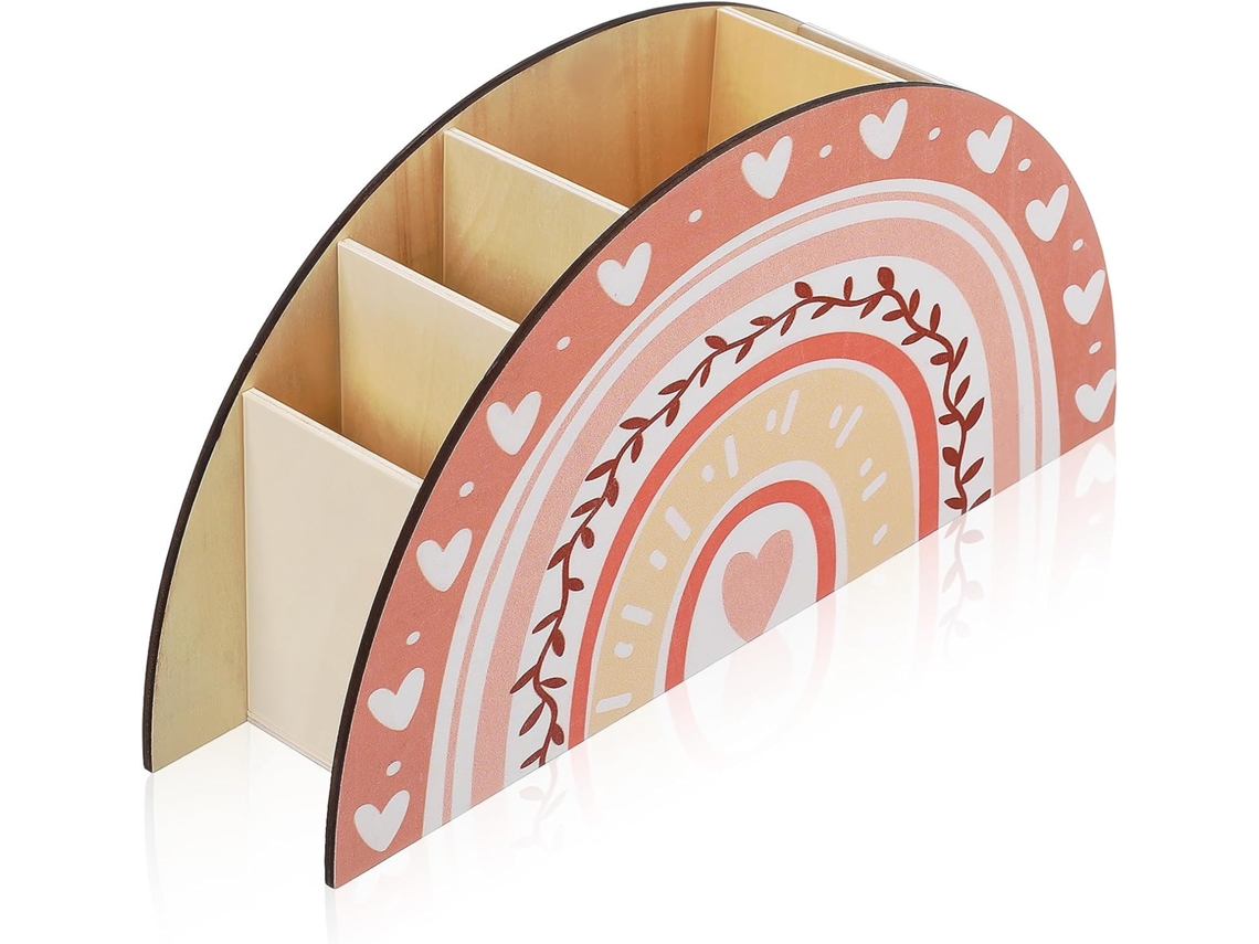 Besportble Organizador De Madera Amosfun Y Maquillaje Para Oficina Y Espacio De Trabajo 29.50 X 14.50 X 7.0...