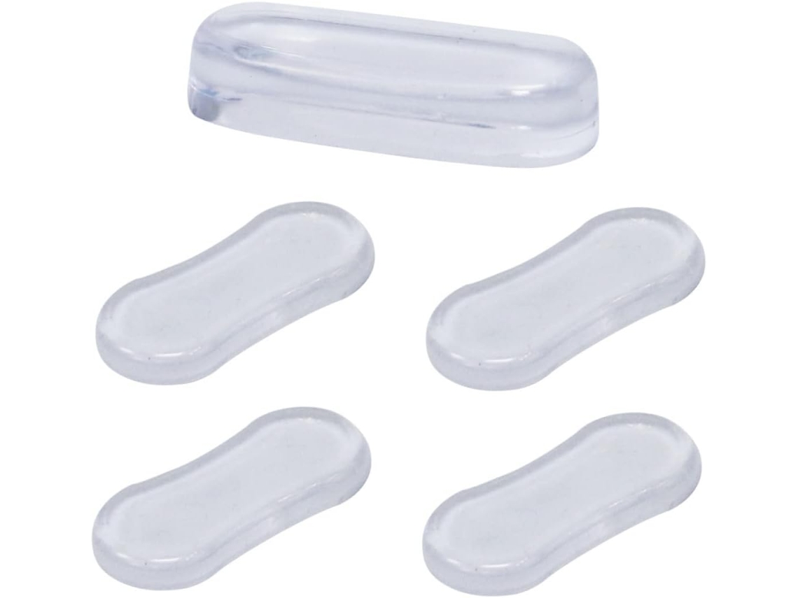 Juego de 5 almohadillas adhesivas de silicona transparente para asientos de inodoro, almohadillas amortiguadoras Gokoco