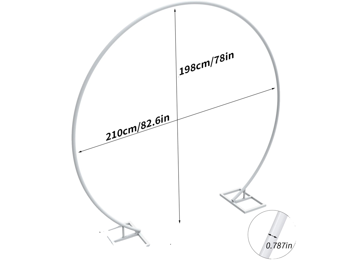 Arco de metal para bodas, diseño robusto, múltiples opciones de tamaño, riel único de 2,1 m, OEM