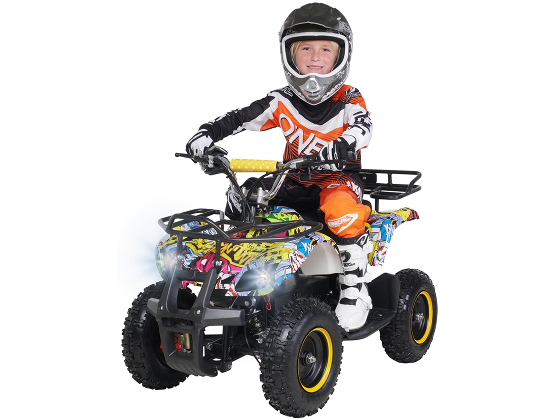 Quad Eléctrico Infantil Torino, 1000 Vatios, Mini Quad Con Frenos De Disco, 24 Km/h, 3 Baterías De 12 Voltios