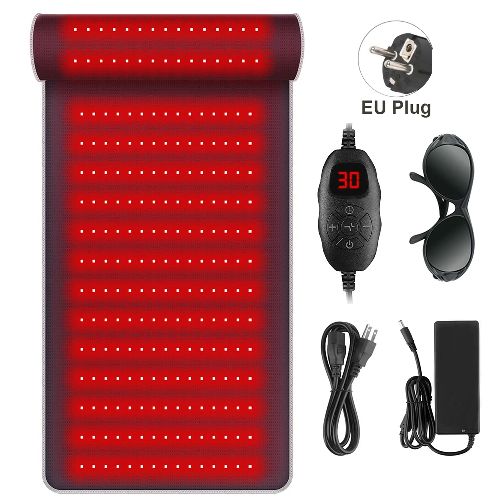 (euro Rules) Cinturón De Salud Led Infrarrojo 3d Soporte De Cuello Almohadilla De Masaje De Luz Roja Con Calefacción Lumbar Espalda