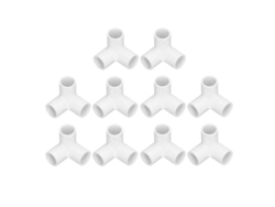 10 Peças Conexões T Pvc De Ângulo Retto 3 Vias Com Diâmetro Interior 20mm Plástico Branco