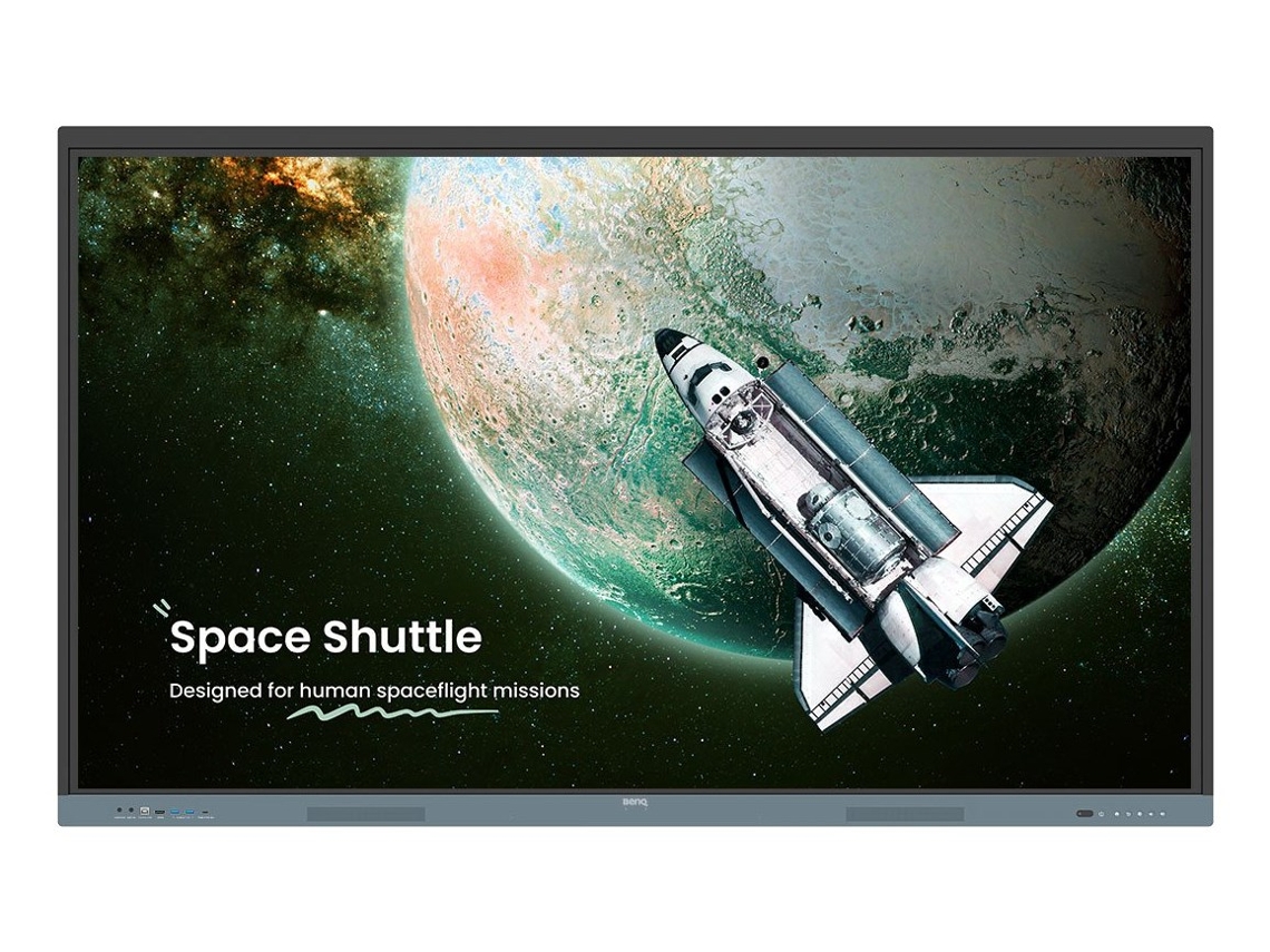 Pantalla plana interactiva Re8604 de 2,18 m, 450 cd/m², 4K Ultra HD, color negro y gris, pantalla táctil, procesador Android integrado, Benq (86)