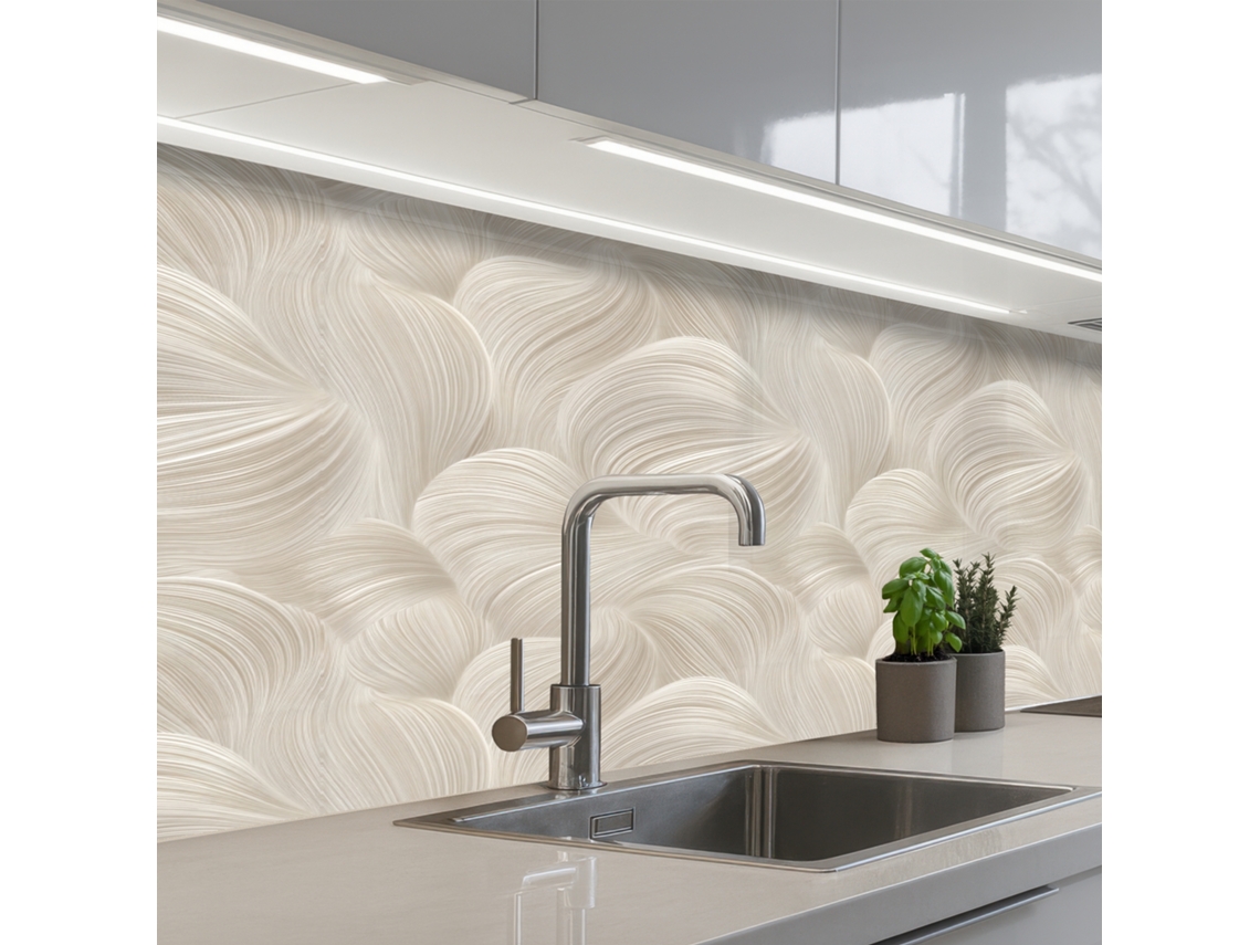 Salpicaderos De Cocina Lines - Ventilador - Beige 150x60 Cm