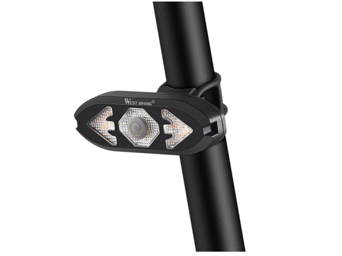 Luz trasera para bicicleta con control remoto y señal de giro IPX8 para MTB/carretera, color negro Yizhood