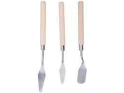 Juego De 3 Espátulas Para Paleta Con Mango De Madera Para Pintura Al Óleo Y Acrílica.
