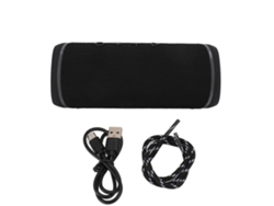 Alto-falante Bluetooth Com Microfone E Luz Rgb Ipx5 À Prova D'água Portátil Para Exterior Viagem Reunião Familiar Preto