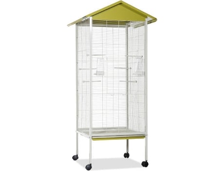 Jaula para Pájaros VOLTREGA Oliva (Gris - 78x74x165cm)