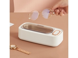 Limpiador De Joyas Con Depósito De Acero Inoxidable De 350 Ml, Limpiador Ultrasónico Sonic Wave Para La Limpieza De Gafas (blanco)
