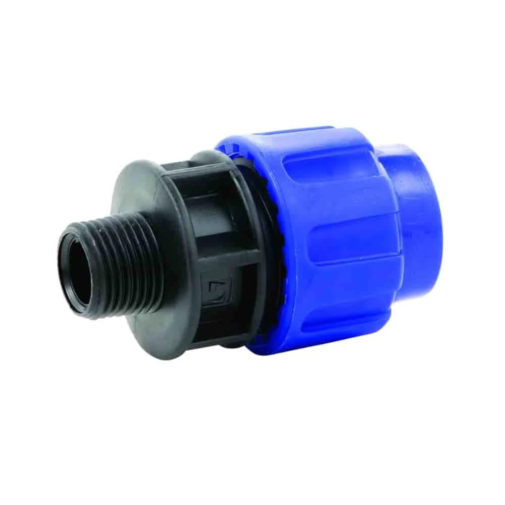 Racor Pe 20mm 3/4 Para Conexión Segura En Tuberías De Polietileno