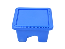 Cubo Multifuncional De Plástico Para Lavar Pinceles Y Bolígrafos, Con Ranuras Para Pinceles Y Bolígrafos, 16x16x9cm.