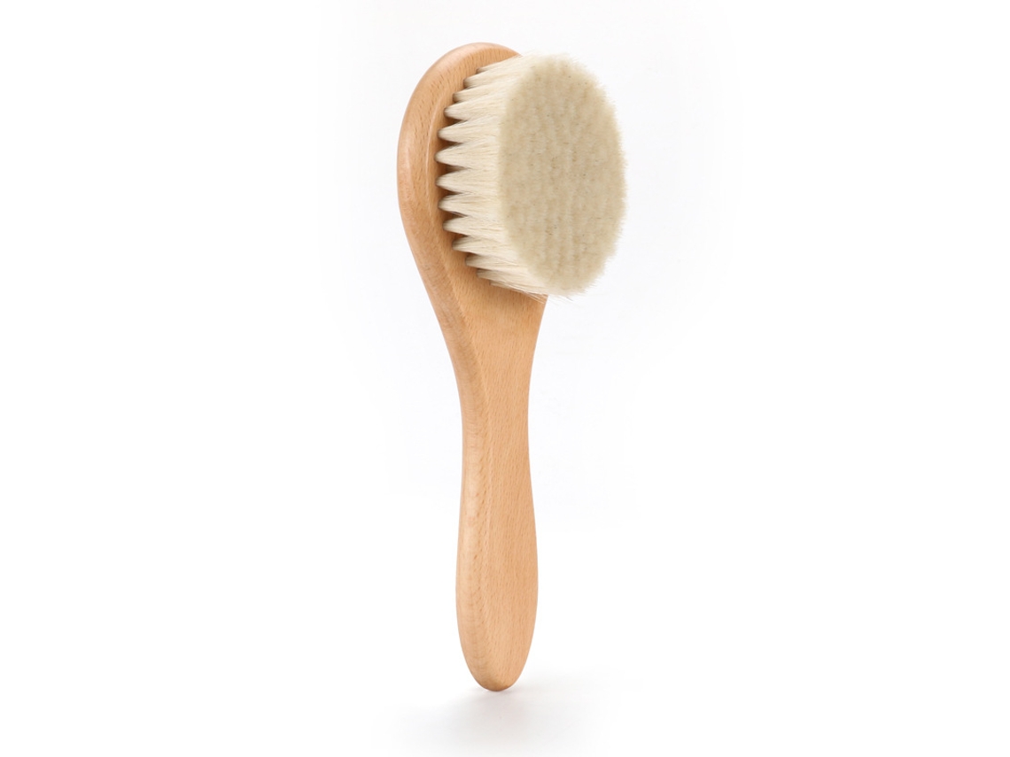 Cepillo de lana portátil para masaje y champú antiestático, peine de madera natural Tommy01