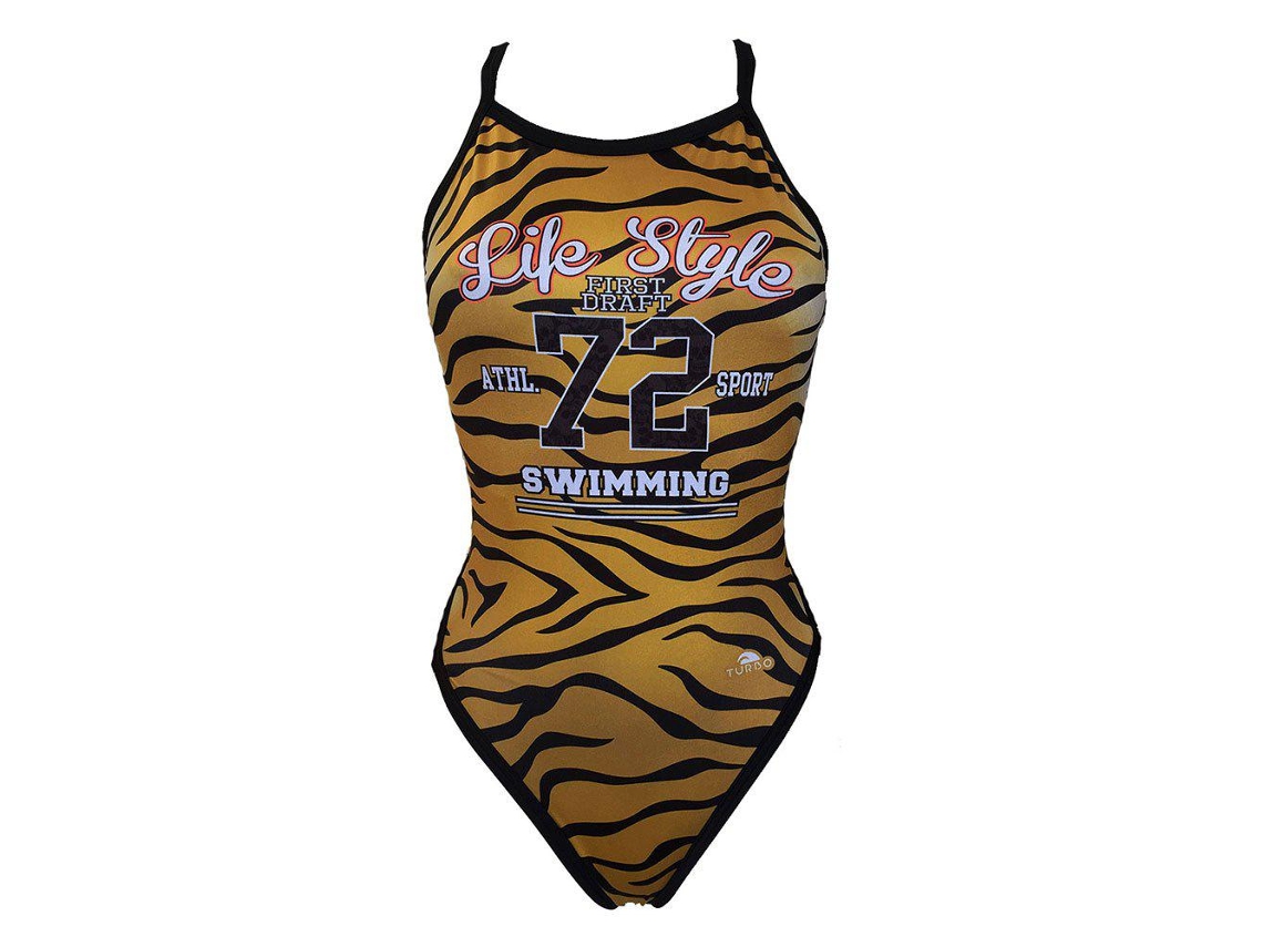 Traje de baño para Mujer TURBO Tiger College Marrón para Natacion (XXXL)