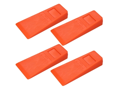 4 Uds. Cuña para talar de plástico naranja de 14cm, cuña para cortar árboles, cuña con púas, herramienta de corte de madera #4