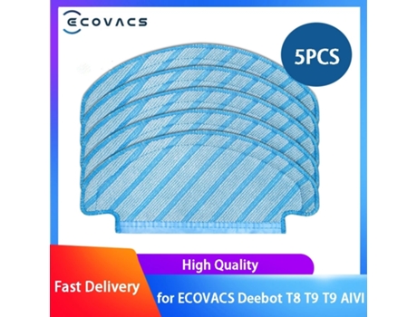 5 piezas de paño de fregado para Ecovacs Deebot T8 T9 T9 Aivi Robot aspirador serie piezas de repuesto