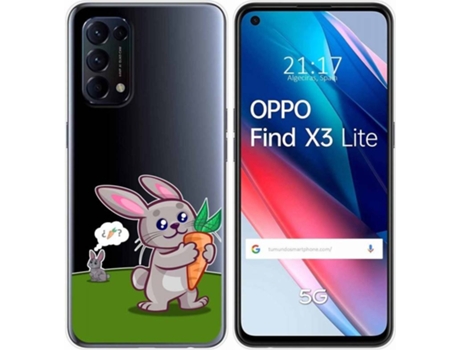 Carcasa Oppo Find X3 Lite TUMUNDOSMARTPHONE Conejo