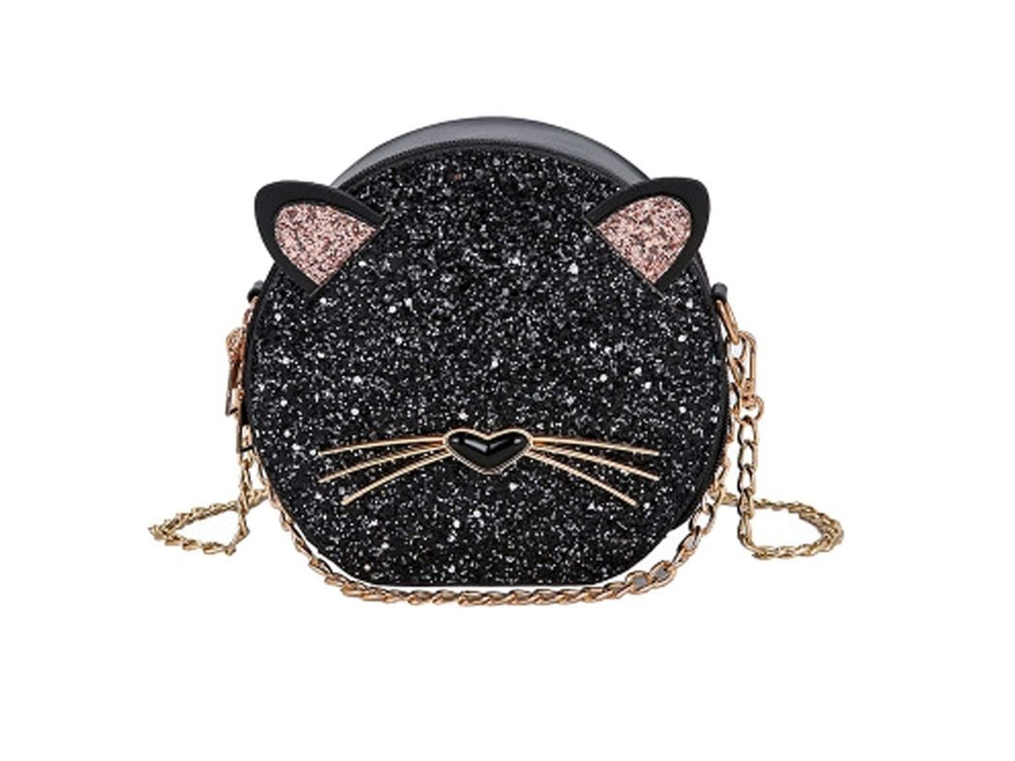 2026-bolsa Cruzada Pequeña Para Mujer, Bolso Redondo De Cuero Pu Con Orejas De Gato, Billetera Circular Fácil De Llevar