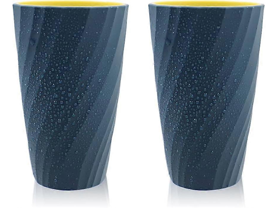 Set De 2 Vasos De Baño Inquebrantables, Suaves Y Duraderos, Vasos Para Cepillo De Dientes (azul Claro)