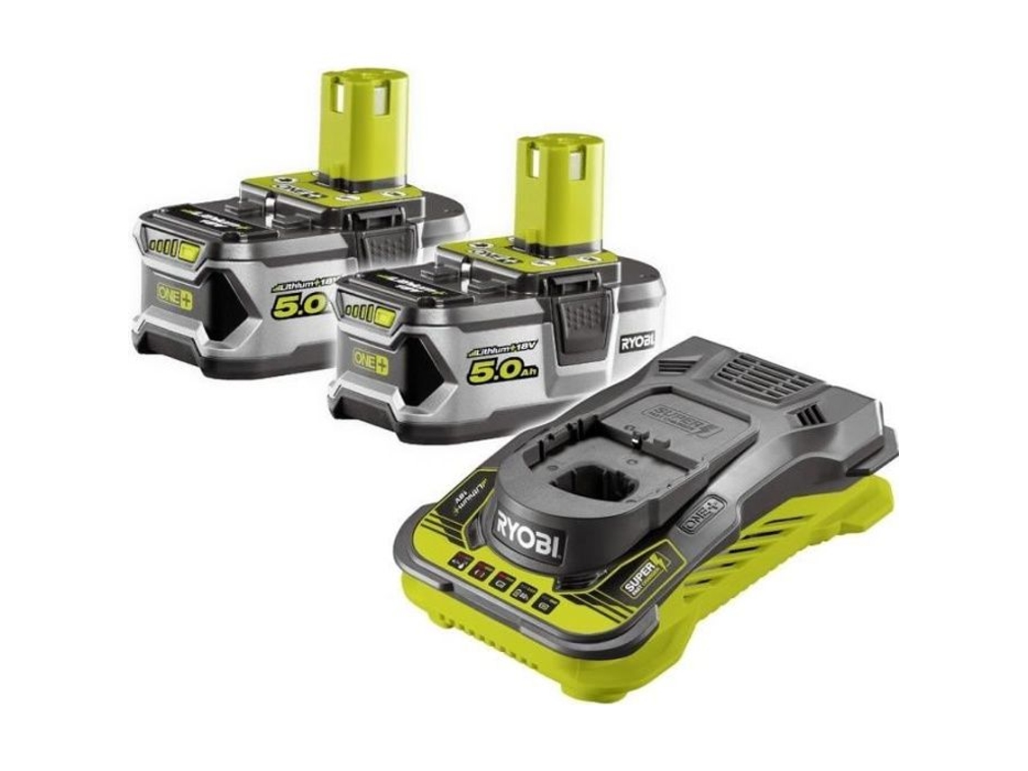 RYOBI 2 baterias 18V 5Ah + carregador ultra rápido 5,0 A