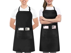 Conjunto de dos delantales unisex para barbacoa, con amplios bolsillos y tamaño ajustable, ideales para cocineros y amantes de la gastronomía. STELASPLEN