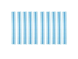 10 Espinhos de Encadernação 30 Buracos 13mm Plástico para Folhas Soltas Azul | S/MARCA