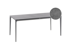 Mesa De Refeição De Jardim Sovareto 180 Cm 90 Cm Efeito De Pedra Cinzento Escuro
