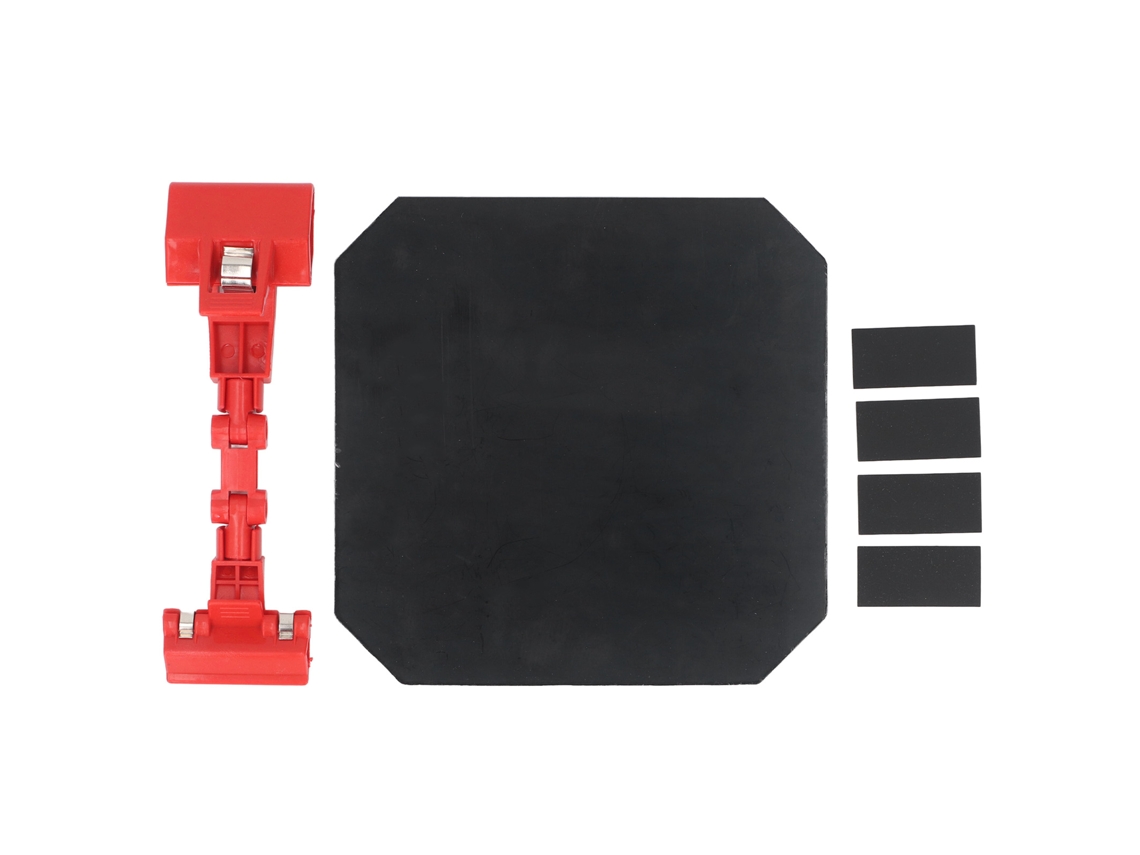 Panel De Soldadura Portátil Ajustable Con Clip Y Soporte Rojo, Cuadrado De 18 Cm, Para Uso Industrial.