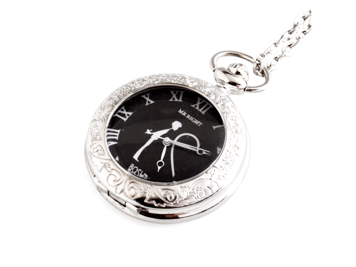 Reloj De Bolsillo Clásico Analógico Con Cadena De Movimiento De Cuarzo